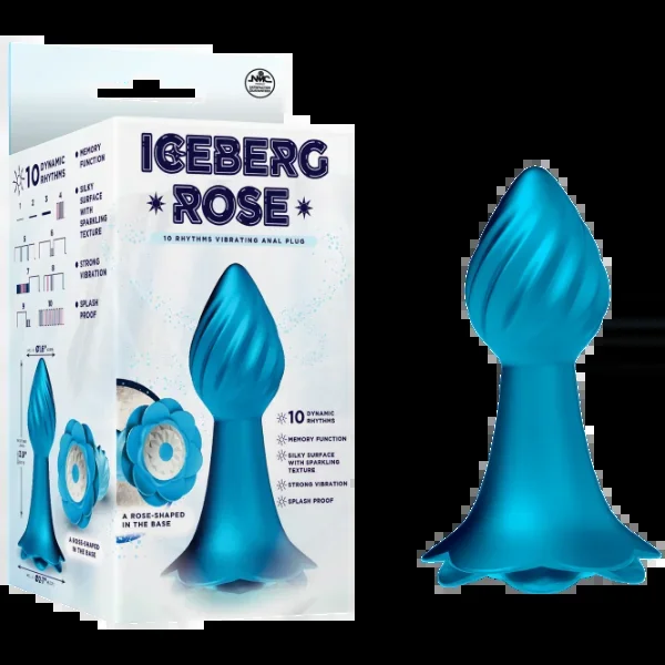 10 Rhythms Vibrating Anal Plug (Blue)