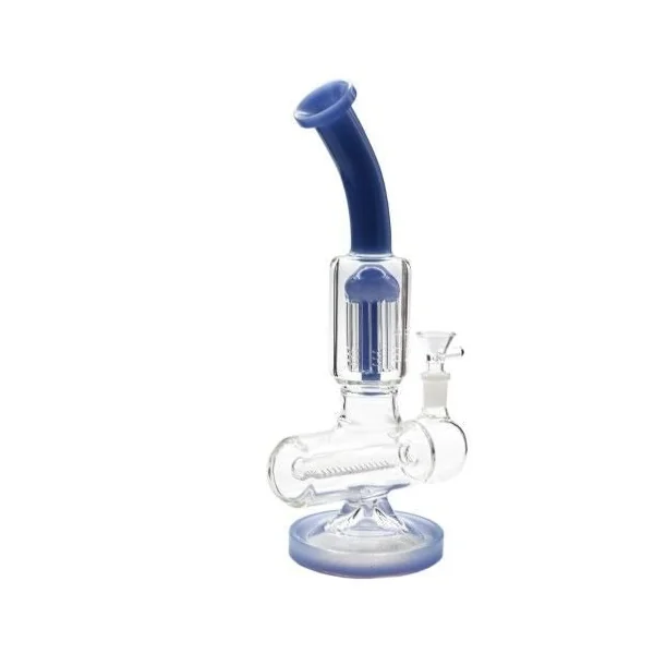 10in Heavy Duty Inline Double Chamber Waterpipe Blue