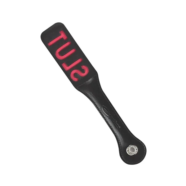 12 Inch Leather Impression Paddle - Slut