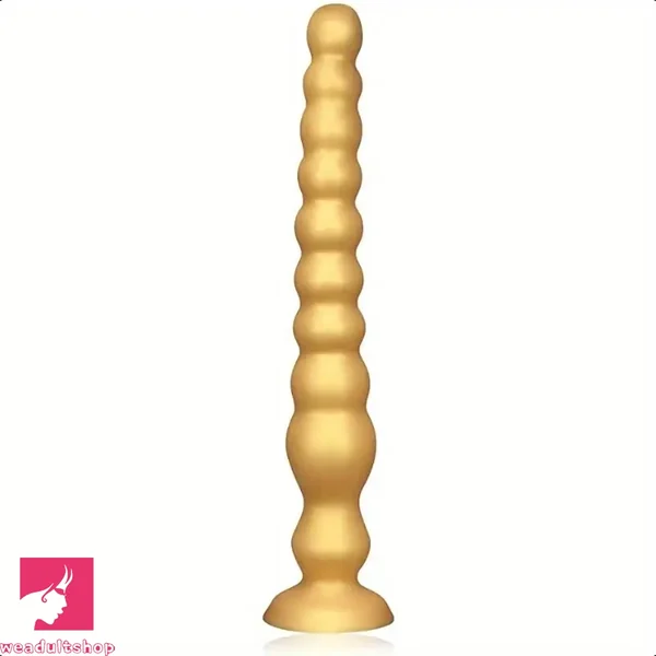 13.97in Long Anal Beads Soft Silicone Butt Plug Thread Prostate Using