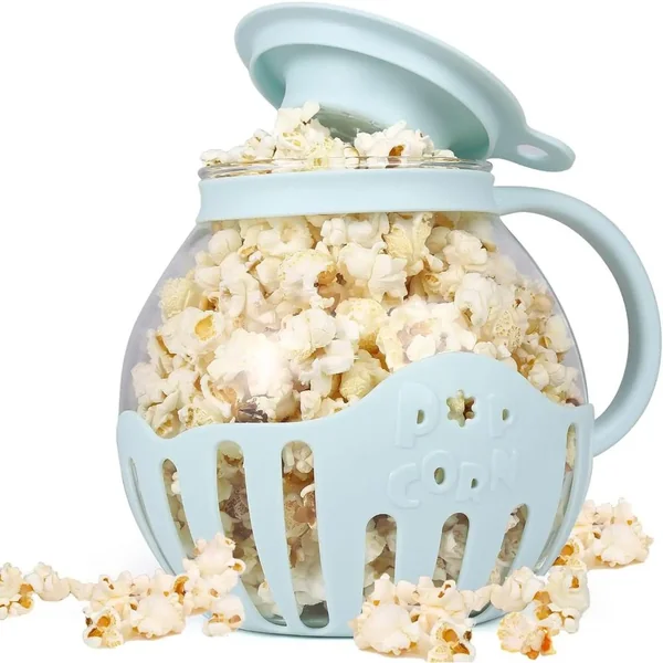 2,25QT Microwave Popcorn Popper Borosilicate Glass