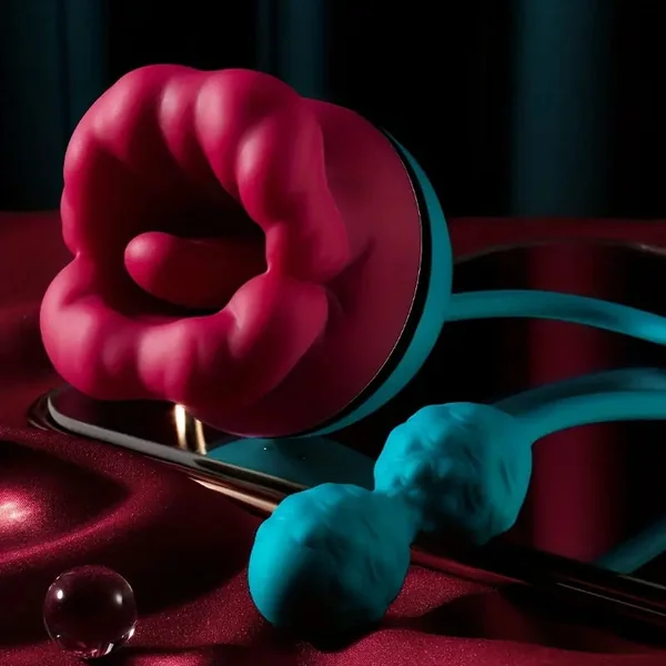 2in1 Tongue Licking Push Telescopic Rose Toy Women Men Vibrator