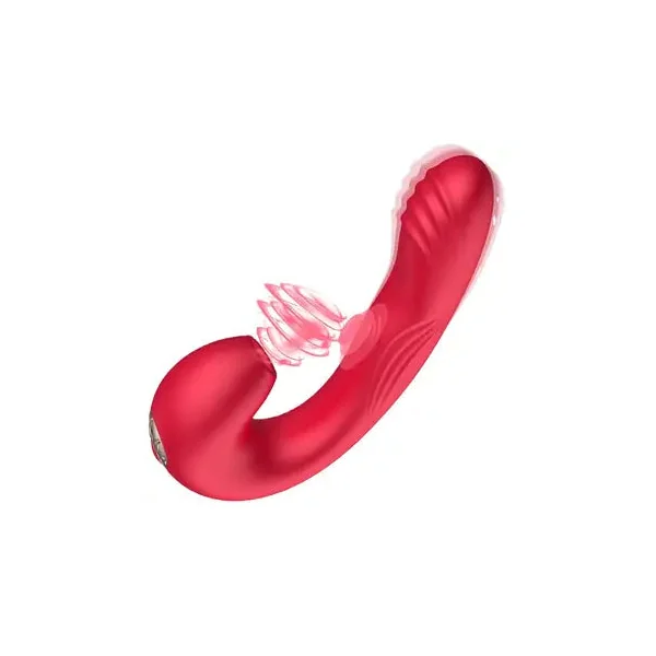3-in-1 Nipple Suction G Spot Vibrator with Powerful Clitoral Stimulation and Long Dildo