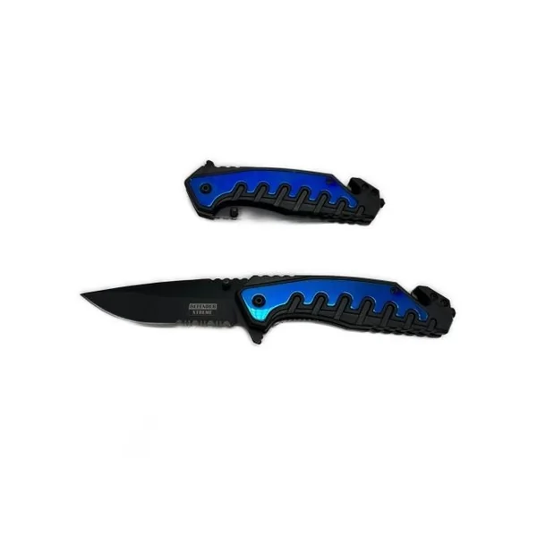 4.5″ Closed S/A Knife W/ Black & Blue Titanium Handle Knife