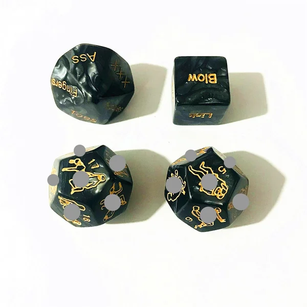4 Pcs Adult Sex Game Dice with Fluorescence Sexy Sex Posture Erotic Products for Man Women Couple Flirt Gambling Novelty Sex Toy