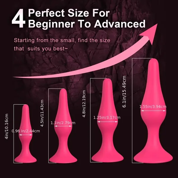 4pcs Anal Plug Training Anal Dildos Anal Prostate Vaginal G-Spot Sex Toy