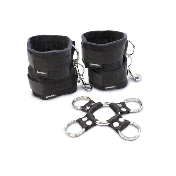 5 Piece Hog Tie and Cuff Set - Black