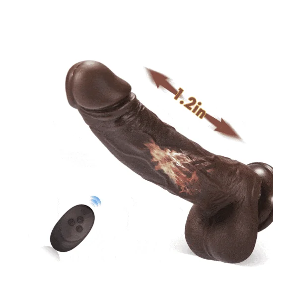 6.7‘’ Lurevibe - K05 Emulated Black Coffee Masculine Wireless Telescopic Rotating Vibrating Rod