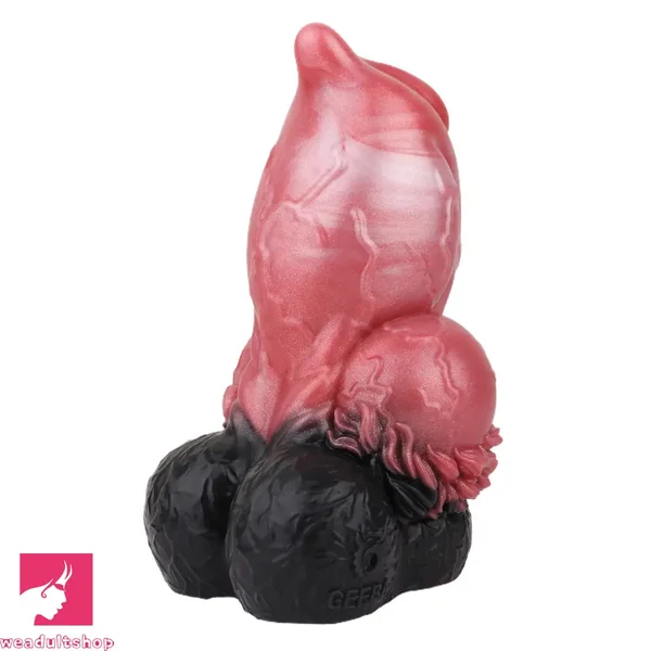 6.88in Dog Knot Dildo Male Masturbator Silicone Soft Fantasy Odd Penis