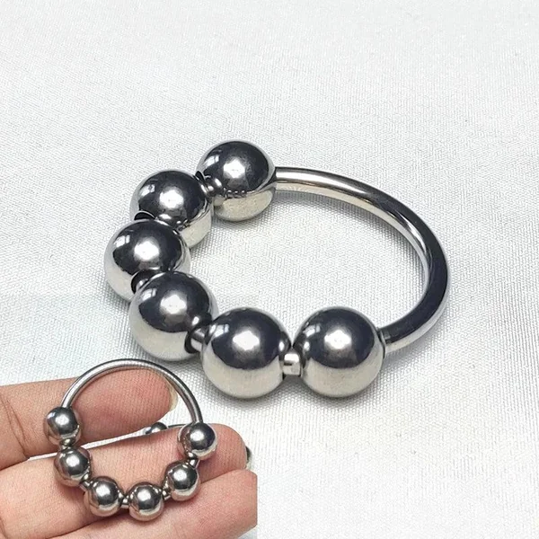 6 Sizes Stainless Steel Penis Ring – Delay & Glans Stimulation