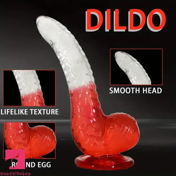 8.27in TPE Cock Fantasy Gradient Jelly Dildo Masturbator Adult Toy
