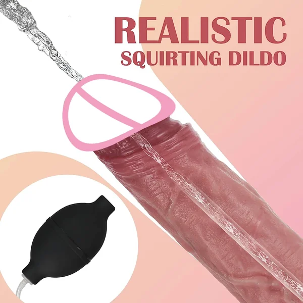 8.46 Inch Realistic Squirting Dildo with Suction Cup