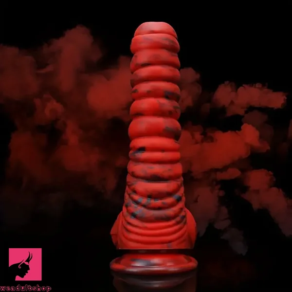 8.66in Real Uncut Silicone Odd Dildo Skin-Like Speckled Odd Big Dildo