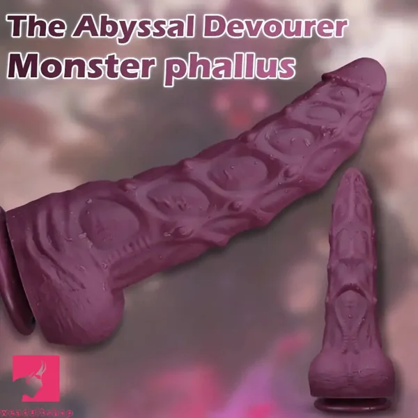 8.85in 10.62in Ultra Soft Silicone Thick Anal Monster Dildo Curved Design