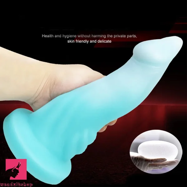 9.25in Luminous Soft Silicone Big Dildo For Anal Female G spot Penis Love