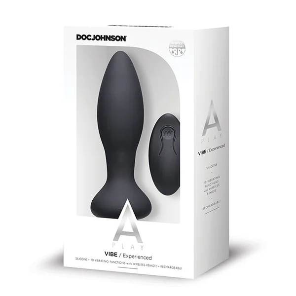 A Play Rechargeable Silicone Experienced Anal Plug W-remote - Black
