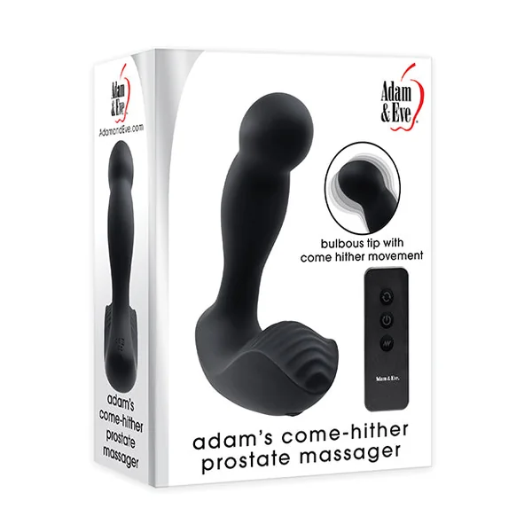 Adam & Eve Adam's Come Hither Prostate Massager W-remote - Black
