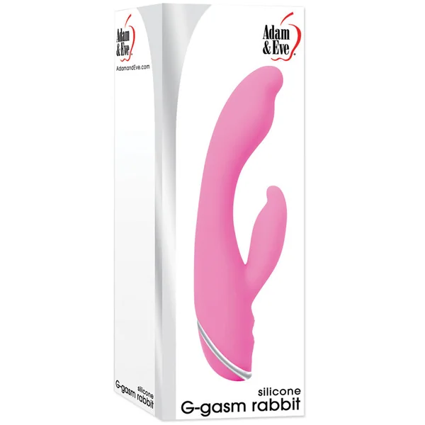 Adam & Eve Silicone G-Gasm Rabbit - Pink 8"