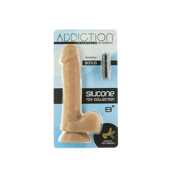 Addiction Andrew 8in Bendable Dong Caramel