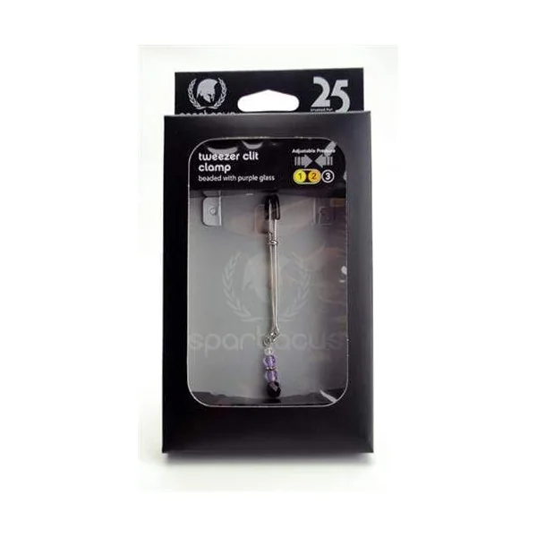 Adjustable Clit Clamp With Purple Beads