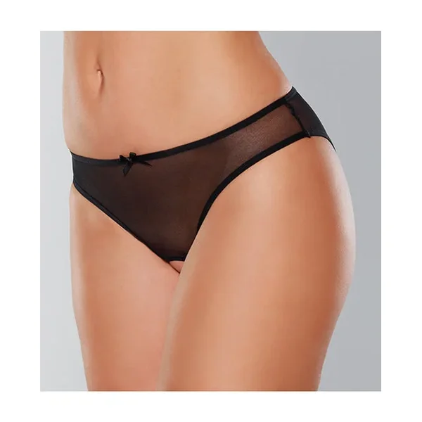 Adore Wild Nite Mesh Open Back Panty Black O/S