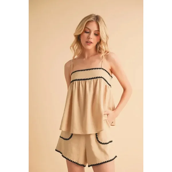 Aemi+Co Bali Rickrack Trim Cami