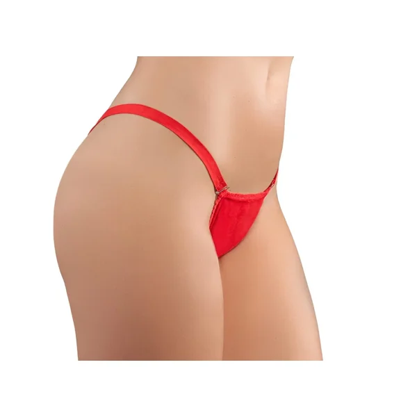 Allure Between The Cheats Wetlook G String Red