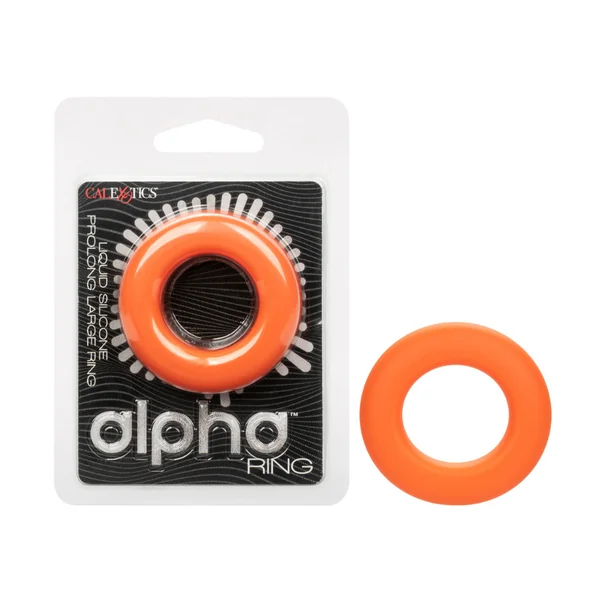 Alpha Ring Liquid Silicone Prolong Large Ring - Orange
