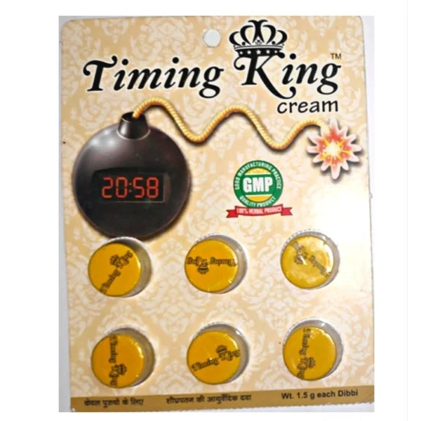 AMRITVEDA TIMING KING CREAM 1 STRIP ( 6 Pieces BALM – 1.5g Each )