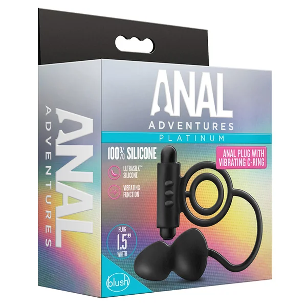 Anal Adventures Platinum Black 11.5-Inch Anal Plug