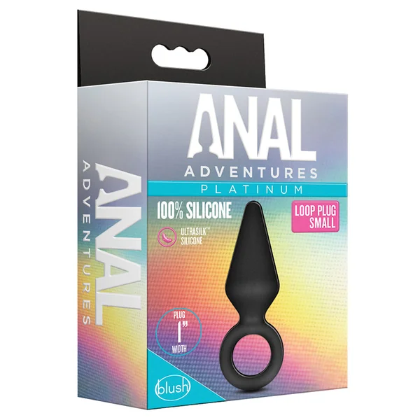 Anal Adventures Platinum Loop Black 3-Inch Anal Plug