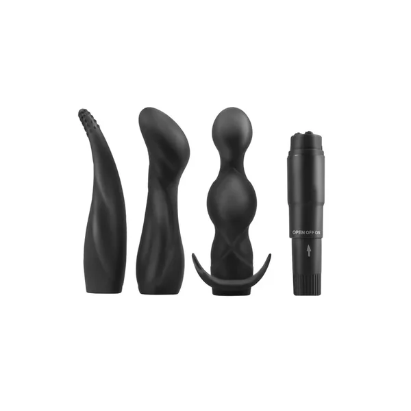 Anal Fantasy Collection Silicone Anal Adventure Kit Waterproof Black