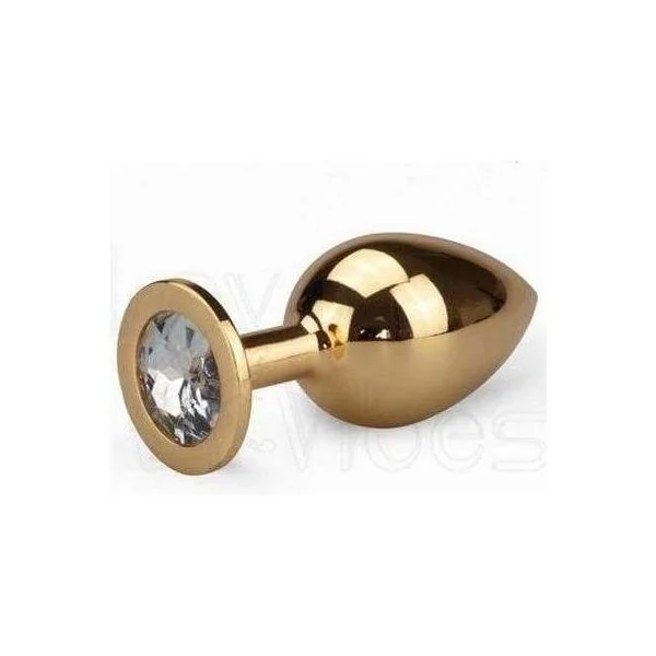 Anal Plug - Stainless Steel Gold - Large Size