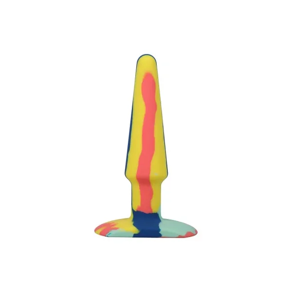 A-Play Groovy 5 Inch Silicone Anal Plug, Sunrise