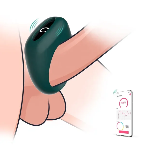 App-Controlled Vibrating Penis Ring Long-Distance Sex Toy