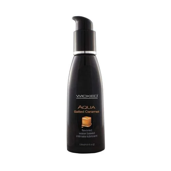 Aqua Salted Caramel Water-Based Lubricant - 4 Oz.