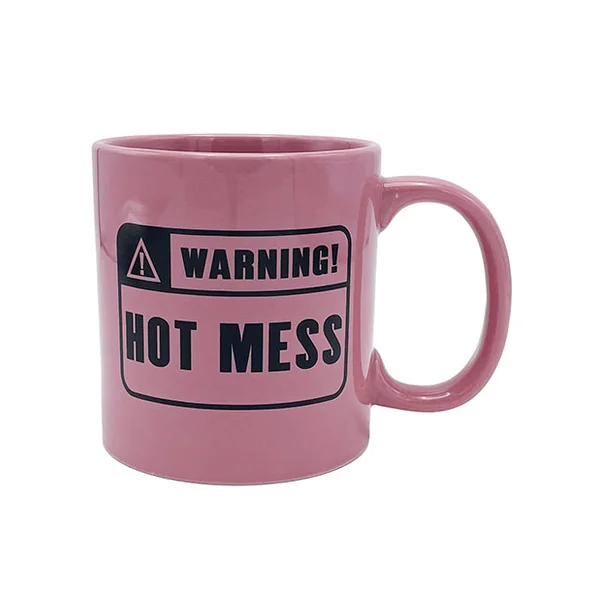 Attitude Mug Warning Hot Mess - 22 Oz