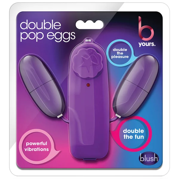 B Yours Double Pop Egg Plum 2-Inch Vibrating Egg