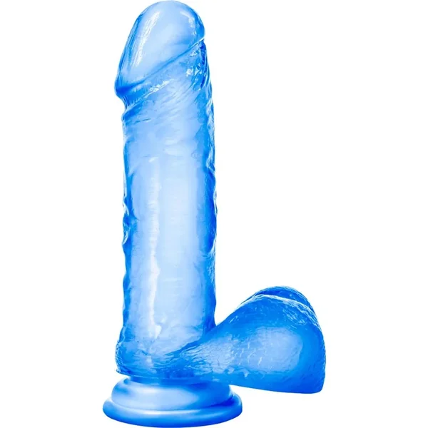 B Yours Sweet N Hard 02 Realistic Dong With Balls Blue 7.75 Inch
