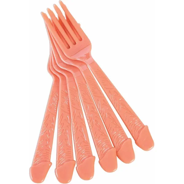 Bachelorette - Set of 6 Penis Forks - Sexy Fork Set