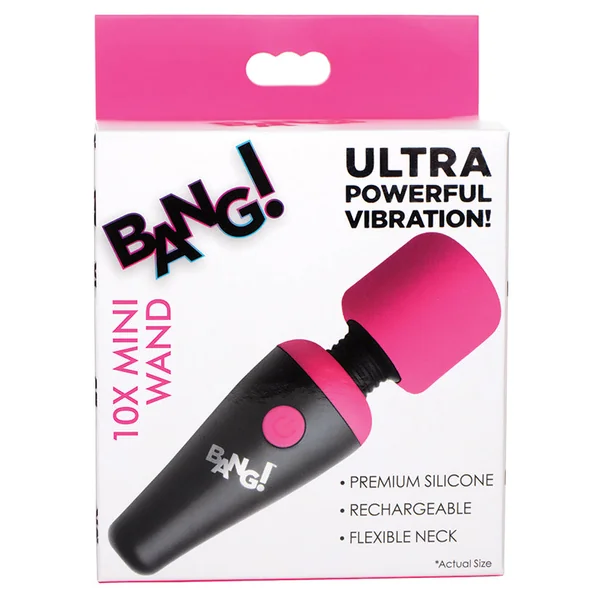 Bang! 10X Vibrating Mini Silicone Wand - Pink
