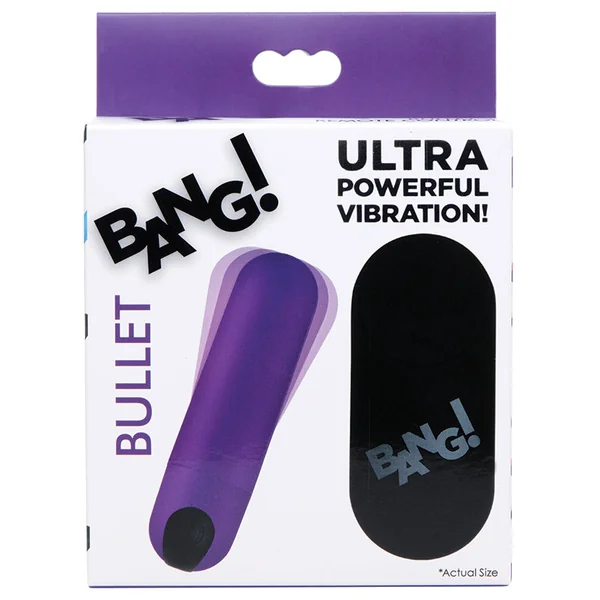 Bang! 21X Vibrating Bullet With Remote Control - Purple