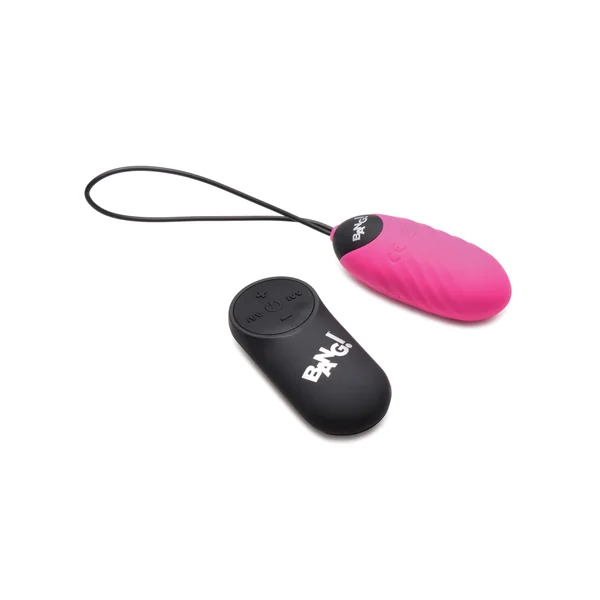 Bang! 28X Swirl Silicone Egg w/Remote Control - Pink
