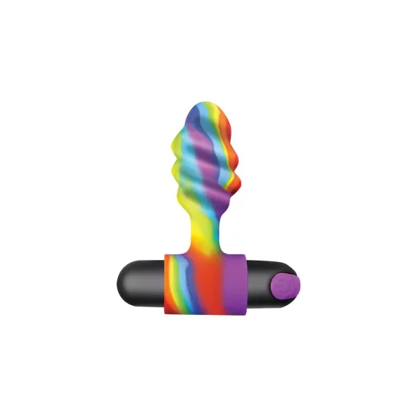 BANG! Vibrating Rainbow Butt Plug