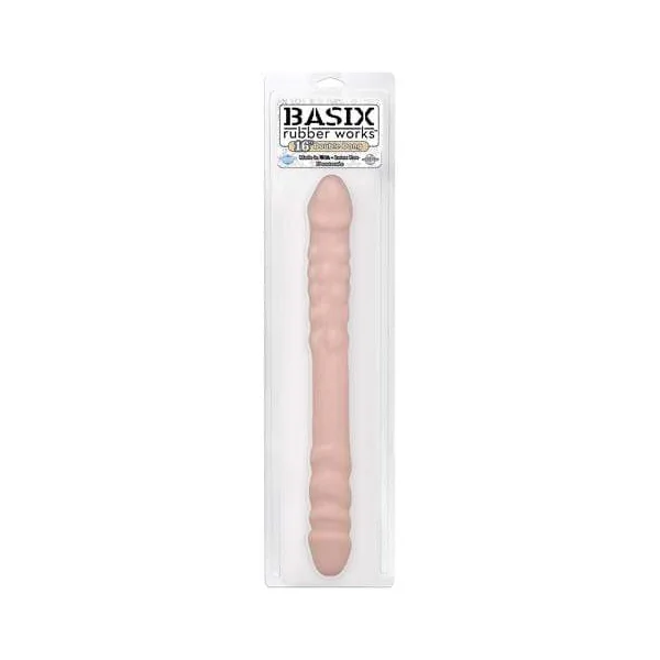 Basix Rubber Works 16 Inch Double Dong - Flesh