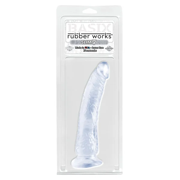 Basix Rubber Works 7" Slim Dong - Clear