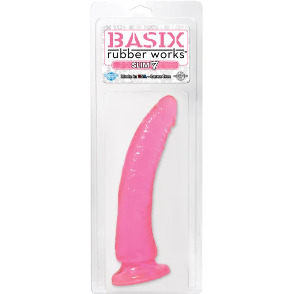 Basix Rubber Works 7" Slim Dong - Pink