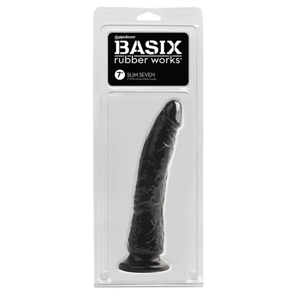 Basix Rubber Works Slim 7″ w/Suction Cup – Black
