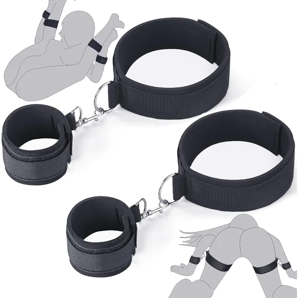BDSM Wrist-to-Thigh Bondage Adjustable Sex Cuffs For Bedroom sex
