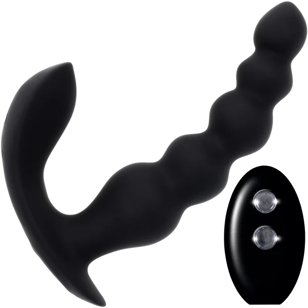 Bead Me Up Rechargeable Silicone Vibrating Anal Beads With Remote By Evolved Novelties